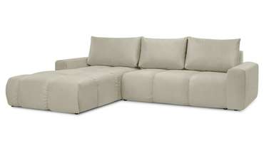 Угловой диван-кровать с оттоманкой Венто бежевого цвета
