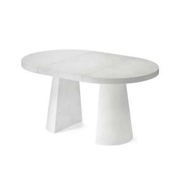 Раздвижной обеденный стол Кастра L белого цвета