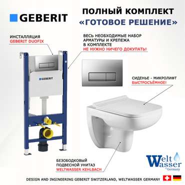 Комплект 3 в 1 инсталляция Duofix