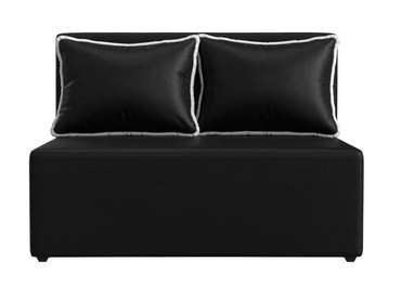 Диван-кровать Лагуна черного цвета (экокожа)