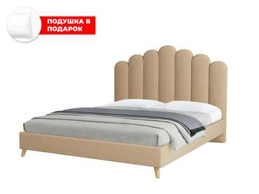 Кровать Lixano 180х200 бежевого цвета с подъемным механизмом