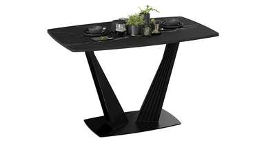 Обеденный стол раздвижной Фабио черного цвета