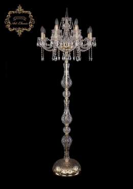 Хрустальный торшер под старину Art Classic 45271 13.12.8+4.195.h-165.Gd.Sp с подвесками