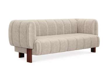 Диван Cassis бежевого цвета с коричневыми ножками