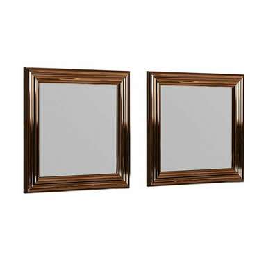 Набор из двух настенных зеркал Decor 40х40 бронзового цвета