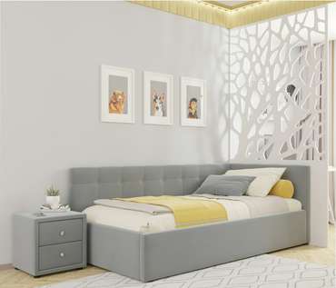 Кровать Bonna 90х200 серого цвета