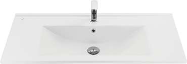 Тумба для ванной комнаты Женева бело-бежевого цвета с умывальником
