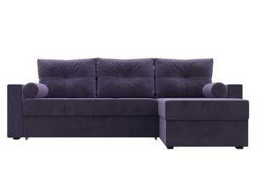 Угловой диван-кровать Верона фиолетового цвета правый угол