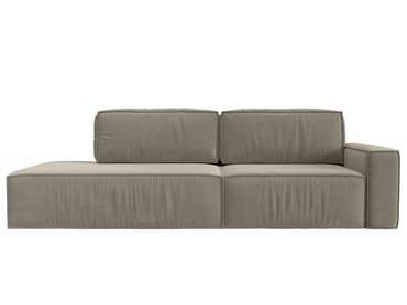 Прямой диван-кровать Прага модерн бежевого цвета подлокотник справа