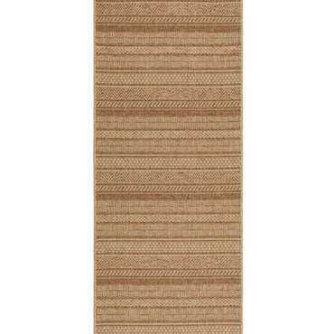 Farah Stripe Indoor Outdoor Teppich в цвете Juteoptik