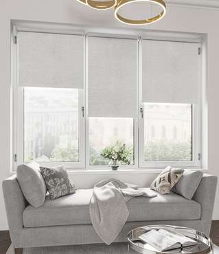 Мини ролета Блэкаут Кристалл 42,5х175 серый