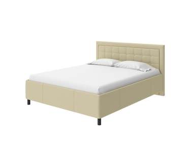 Кровать Como Veda 2 140х190 светло-бежевого цвета (велюр)