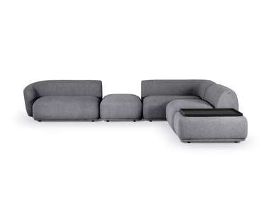 Угловой модульный диван диван Fabro серого цвета