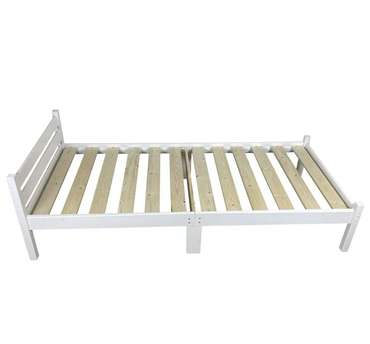 Кровать односпальная Классика Компакт сосновая 80х190 белого цвета