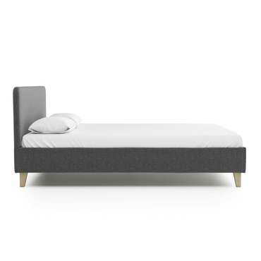 Кровать Сканди 160x200 тёмно-серого цвета без подъемного механизма