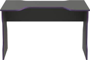Стол компьютерный Вардиг антрацитового цвета с фиолетовой окантовкой