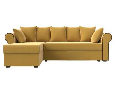 Угловой диван-кровать Рейн желтого цвета левый угол