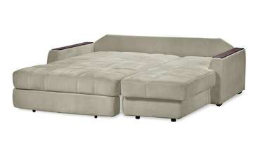 Угловой диван-кровать Гадар S серо-коричневого цвета