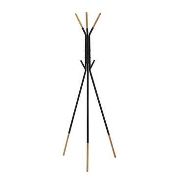 Вешалка на ножке Чёрный Натуральный Сталь Пластик Loft 65 x 65 x 179 cm