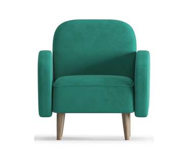 Кресло из велюра Бризби бирюзового цвета
