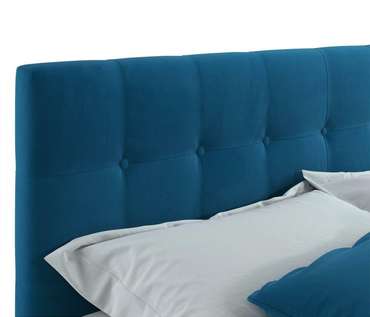 Кровать Selesta 160х200 с подъемным механизмом и матрасом синего цвета
