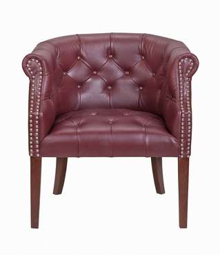 Кресло Grace vine leather красного цвета