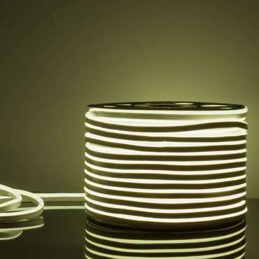 Светодиодный гибкий неон 220 В 9,6 Вт/м 120 Led/м 2835 IP67, односторонний холодный белый 6500К, 50 м Гибкий неон 220V 9,6W 120Led 2835 IP67 односторонний холодный белый, 50 м LS 001 220V 9,6 IP67