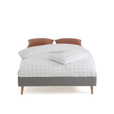 Кровать Jimi 160x200 серого цвета без подъемного механизма