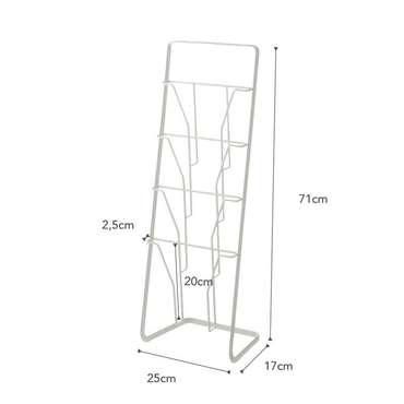 Журнальная стойка Tower белого цвета