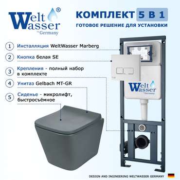 Комплект 3 в 1 инсталляция Marberg