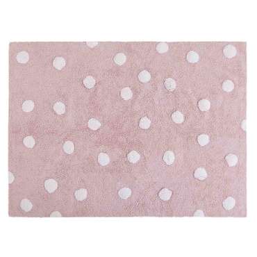 Ковер Polka Dots 120х160 бело-розового цвета