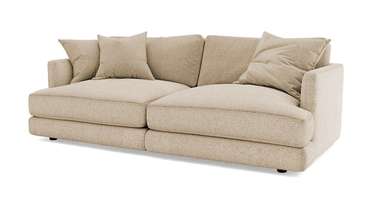 Прямой диван-кровать Ибица бежевого цвета