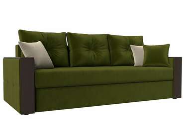 Прямой диван-кровать Валенсия зеленого цвета