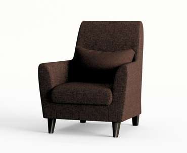 Кресло из рогожки Кастилия коричневого цвета