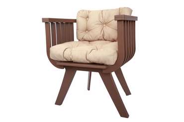 Кресло Эркен бежево-коричневого цвета