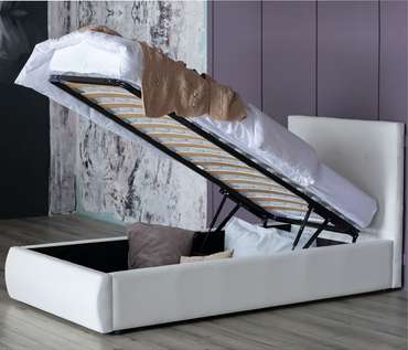 Кровать Селеста 90х200 с подъемным механизмом белого цвета