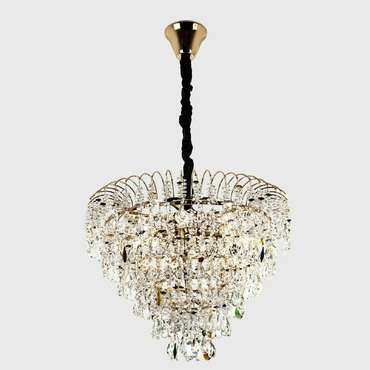 Подвесная люстра ML.850.9 GD (хрусталь, цвет прозрачный)