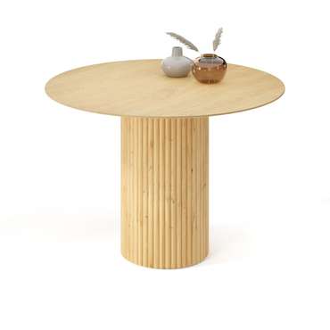 Обеденный стол Фелис с основанием из массива дуба 