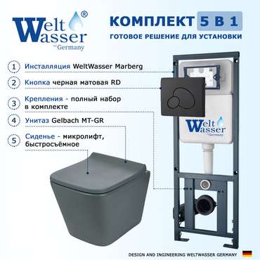 Комплект 3 в 1 инсталляция Marberg