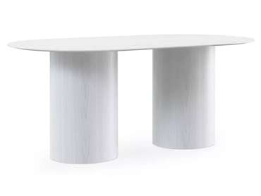 Стол обеденный овальный Mono 180 белого цвета