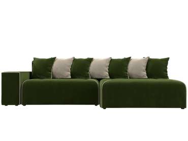 Угловой диван-кровать Кёльн зеленого цвета правый угол