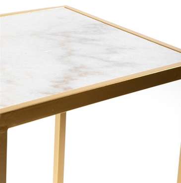 Кофейный стол с белым мрамором