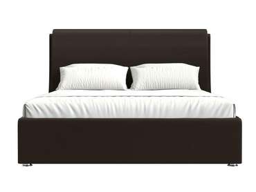 Кровать Принцесса 180х200 темно-коричневого цвета с подъемным механизмом (экокожа)