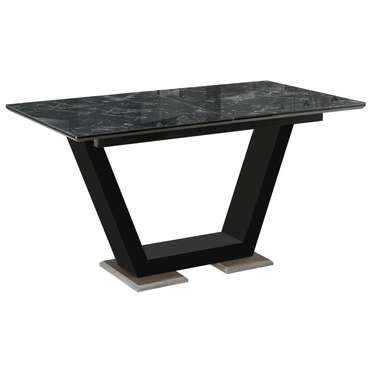 Раздвижной обеденный стол Иматра черного цвета