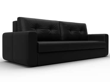 Диван-кровать Лига 031 черного цвета (экокожа)