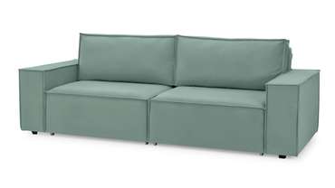 Прямой диван-кровать Софт 2 темно-мятного цвета