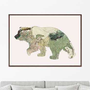 Репродукция картины на холсте Большая Россия, Хозяин тайги, 2016г.