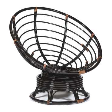 Кресло-качалка Papasan Antique черно-коричневого цвета