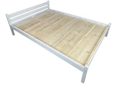 Кровать Классика сосновая сплошное основание 120х200 белого цвета