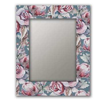 Настенное зеркало Розы 50х65 розового цвета